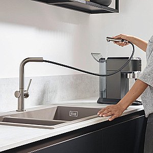 Смеситель для кухни Hansgrohe Talis M54 sBox 72809800 сталь купить в интернет-магазине сантехники Sanbest