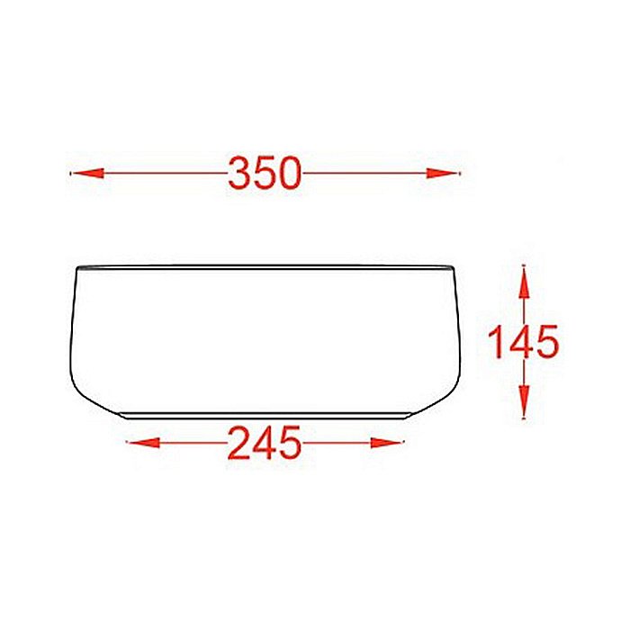 Раковина накладная Artceram Cognac 35 COL004 17 00 Nero Matt купить в интернет-магазине Sanbest