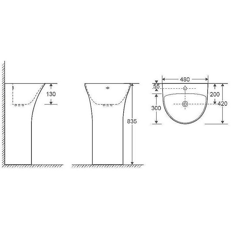 Раковина WeltWasser WW Leerbach 4842 GL-WT 10000013332 белая купить в интернет-магазине Sanbest