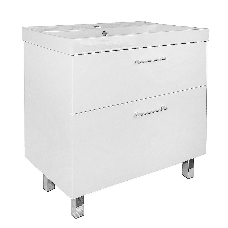 Тумба с раковиной Azario Ника 80Н CS00091370 белая для ванной в интернет-магазине Sanbest