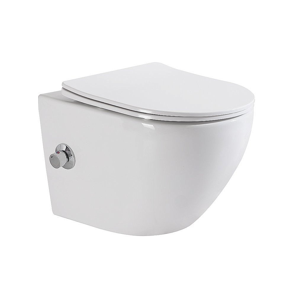 Унитаз подвесной BelBagno Uno BB3105CHR-BS/SC безободковый, с крышкой микролифт купить в интернет-магазине Sanbest