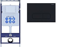 Инсталляция для унитаза Aquatek Easy Fix INS-0000010 с кнопкой KDI-0000017 черная матовая купить в интернет-магазине сантехники Sanbest