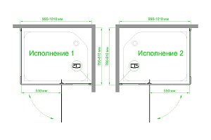 Душевой уголок Royal Bath HPVD RB1080HPVD-C-BL 80х100 матовое стекло/черный профиль купить в интернет-магазине Sanbest