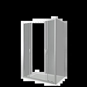 Душевой уголок Good Door Infinity WTW-TD+SP 160х70 стекло прозрачное/профиль хром купить в интернет-магазине Sanbest