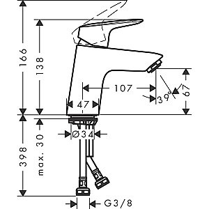 Смеситель для раковины Hansgrohe Logis 71077670 черный матовый купить в интернет-магазине сантехники Sanbest