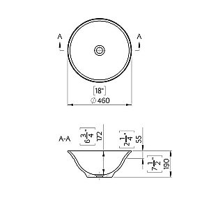 Раковина накладная Tiffany World Barbro TWCL2103BL купить в интернет-магазине Sanbest