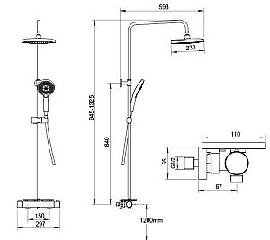Душевая система Jacob Delafon Elite E35335-CP хром купить в интернет-магазине сантехники Sanbest