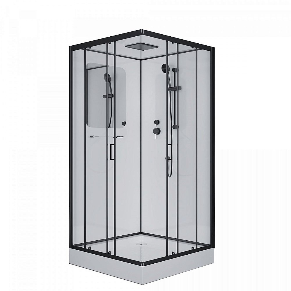 Душевая кабина Niagara Premium NG- 6902-01Q BLACK 100x100 купить в интернет-магазине Sanbest