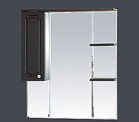 Зеркало со шкафом Misty Александра 85 ВЕНГЕ левое купить в интернет-магазине сантехники Sanbest