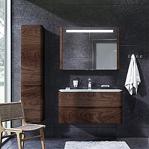 Тумба с раковиной AM.PM Sensation 100 темное дерево для ванной в интернет-магазине Sanbest