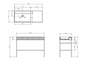 Консоль с раковиной ABBER Stein AS2647 белая матовая для ванной в интернет-магазине сантехники Sanbest