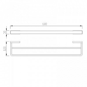 Полотенцедержатель двойной Abber WESTEN AA1757 60 хром купить в интернет-магазине сантехники Sanbest