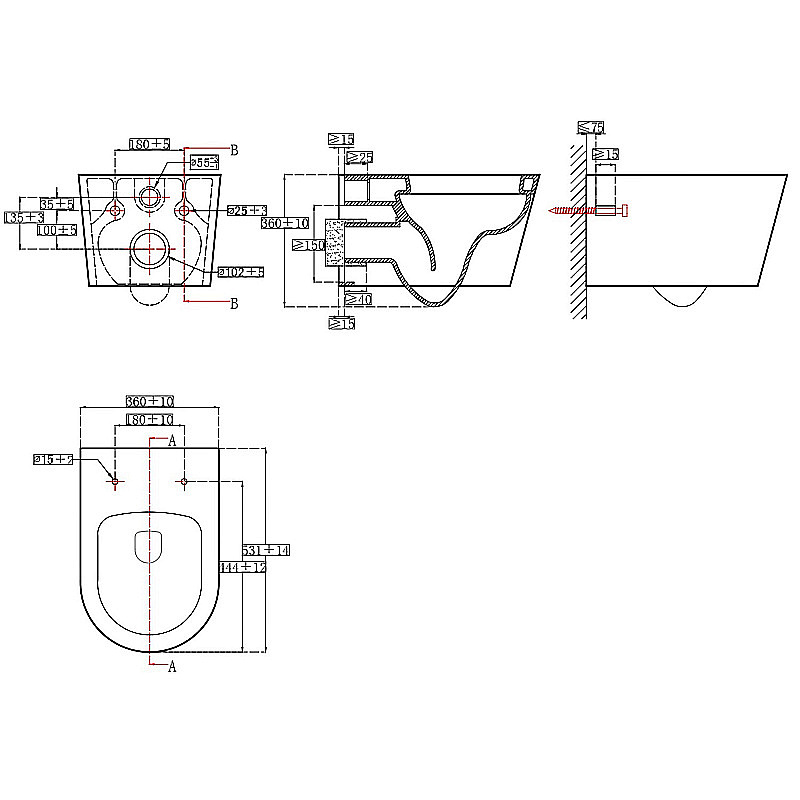 Инсталляция для унитаза Azario AZ-8010-1000 купить в интернет-магазине сантехники Sanbest