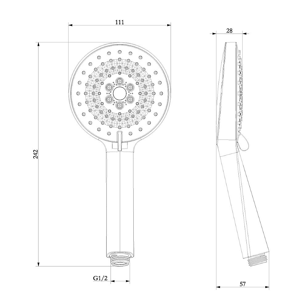 Душевая лейка Lemark LM8127C хром купить в интернет-магазине сантехники Sanbest