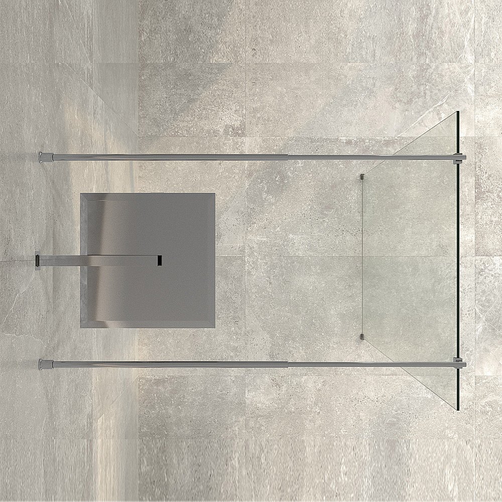 Душевое ограждение WasserKRAFT Vechte 60W39 90 фиксатор серебристый/стекло прозрачное купить в интернет-магазине Sanbest