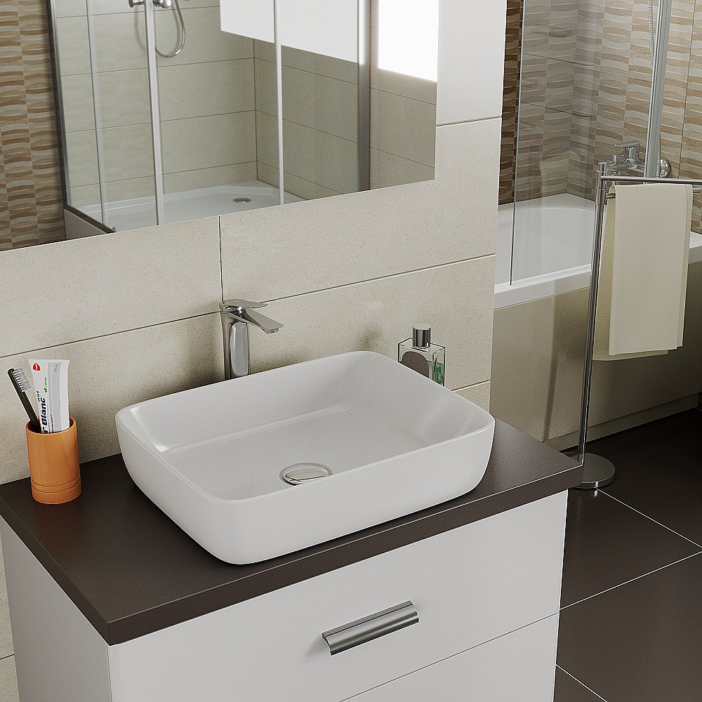 Раковина D&K Berlin 50х39 DT1431316 белая купить в интернет-магазине Sanbest