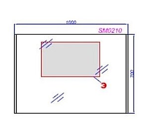 Зеркало с подсветкой AQWELLA СМ 100 в ванную от интернет-магазине сантехники Sanbest