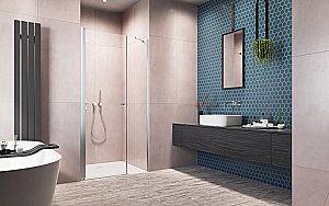 Душевая дверь Radaway Eos DWS 120 стекло прозрачное/профиль хром купить в интернет-магазине Sanbest