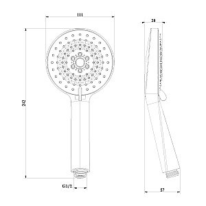 Душевая лейка Lemark LM8127C хром купить в интернет-магазине сантехники Sanbest
