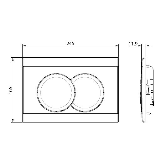 Кнопка для инсталляции Jacob Delafon E36496-CP хром купить в интернет-магазине сантехники Sanbest