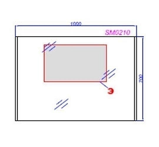 Зеркало с подсветкой AQWELLA СМ 100 в ванную от интернет-магазине сантехники Sanbest