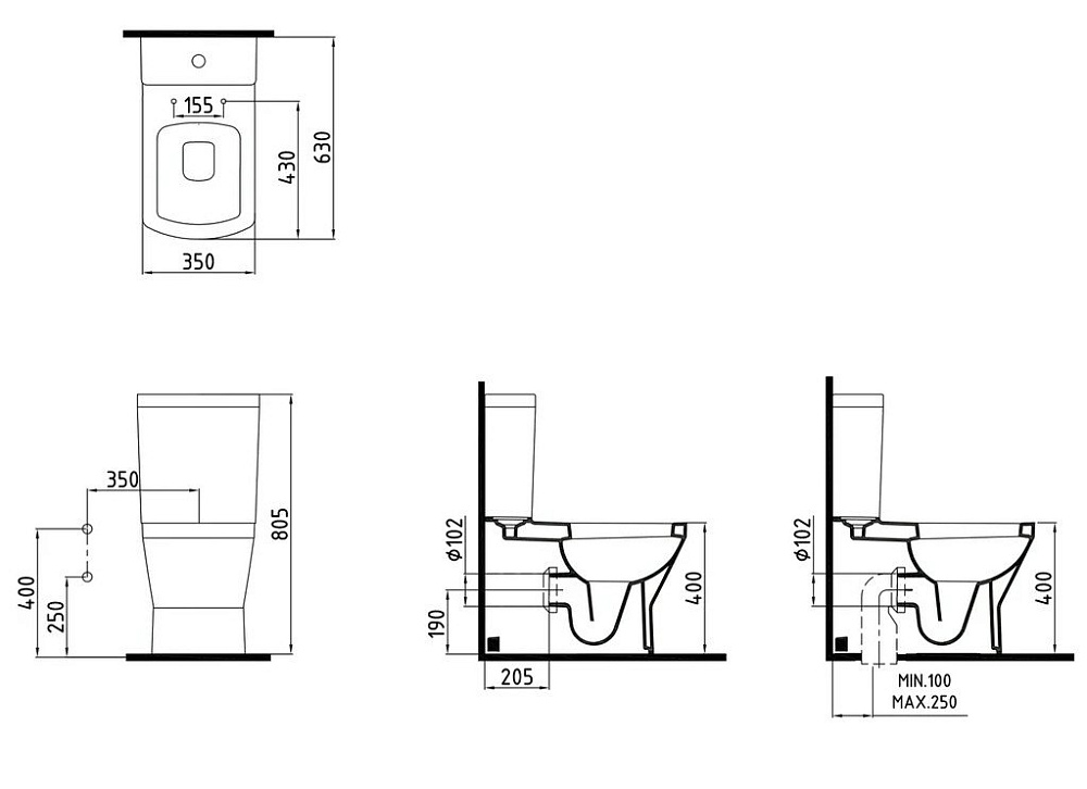 Унитаз напольный Bien Neptun NPKD06301VE0W5SZ0 купить в интернет-магазине Sanbest