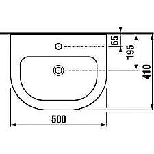 Раковина подвесная Jika DEEP by 50 см белая купить в интернет-магазине Sanbest