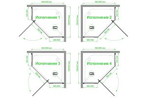 Душевой уголок Royal Bath TR RB8580TR-C 80х85 матовое стекло/профиль белый купить в интернет-магазине Sanbest