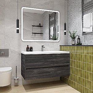 Тумба с раковиной Art&Max Family-M 100 подвесная, железный камень для ванной в интернет-магазине Sanbest