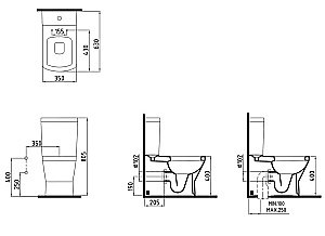 Унитаз напольный Bien Neptun NPKD06301VE0W5SZ0 белый, с крышкой микролифт, с бачком купить в интернет-магазине Sanbest