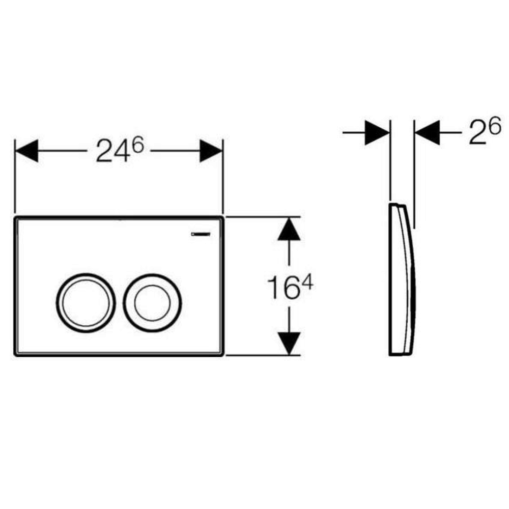 Кнопка для инсталляции Geberit Delta 21 глянцевый хром купить в интернет-магазине сантехники Sanbest