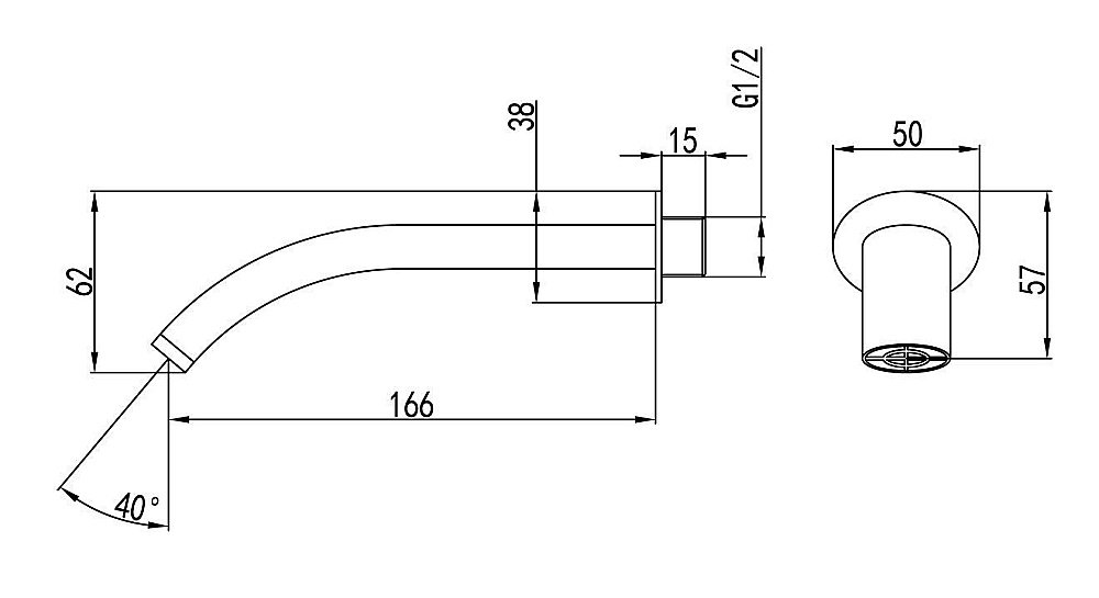 Излив для ванны Lemark LM8024С встраиваемый купить в интернет-магазине сантехники Sanbest