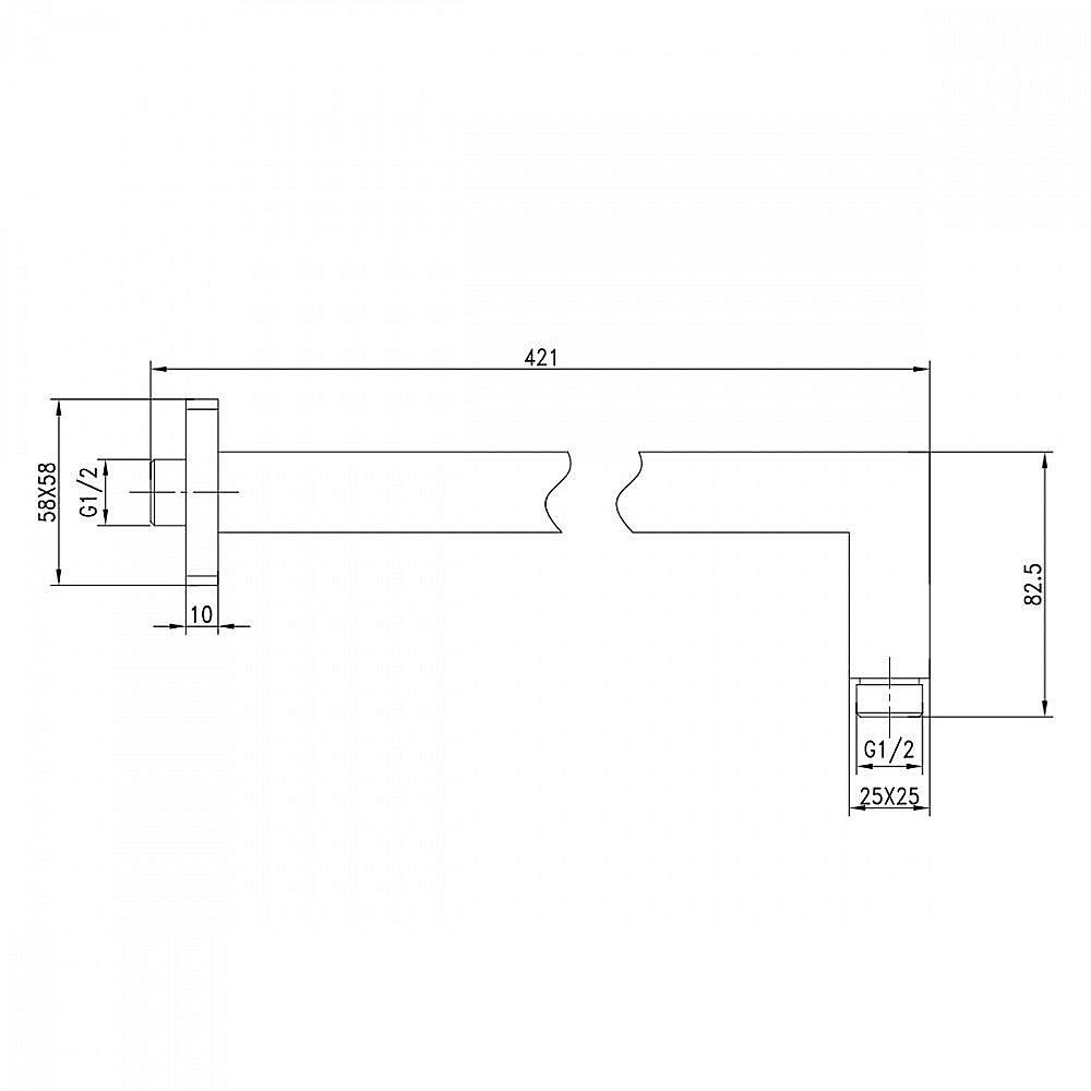 Держатель верхнего душа Lemark LM5887C купить в интернет-магазине сантехники Sanbest