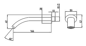Излив для ванны Lemark LM8024С встраиваемый купить в интернет-магазине сантехники Sanbest