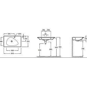 Тумба с раковиной Jacob Delafon NOUVELLE VAGUE 80 EB3030-G91+EXAQ112-Z блестящий аквамарин для ванной в интернет-магазине Sanbest