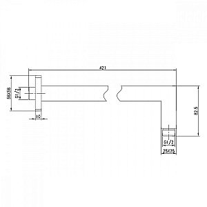 Держатель верхнего душа Lemark LM5887C купить в интернет-магазине сантехники Sanbest
