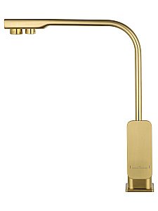 Смеситель для кухни c подключением фильтра WONZON & WOGHAND, Брашированное золото (WW-88458004-BG) купить в интернет-магазине сантехники Sanbest