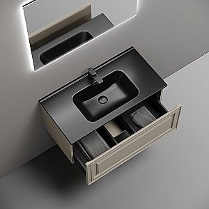 Тумба с раковиной Sancos Very 90 VR90CE бежевая матовая для ванной в интернет-магазине Sanbest