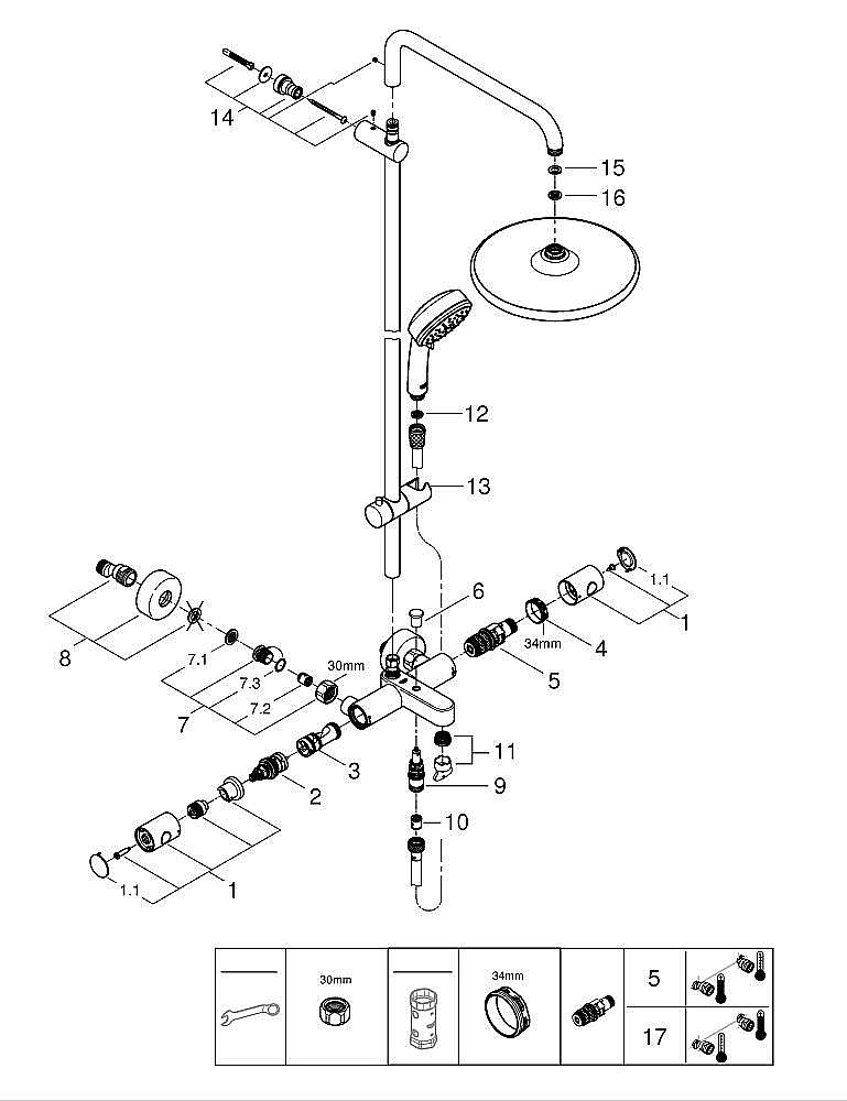 Душевая система Grohe Tempesta Cosmopolitan 26672000 хром купить в интернет-магазине сантехники Sanbest