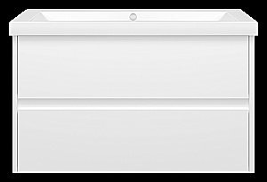 Тумба с раковиной Misty Алиса - 90 Э-Али01090-011П2Я белая для ванной в интернет-магазине Sanbest
