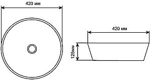 Раковина накладная Aquanet Smart-1 42 273685 белая купить в интернет-магазине Sanbest