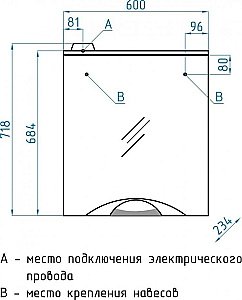 Зеркальный шкаф Style Line Жасмин-2 60/С купить в интернет-магазине сантехники Sanbest