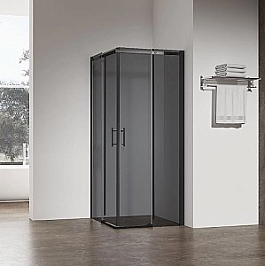 Душевой уголок Veconi Rovigo 110х80 RV50B-11080-05-C8 стекло тонированное/профиль черный купить в интернет-магазине Sanbest