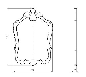 Зеркало Migliore Retro ML.COM-70.706.AG серебро в ванную от интернет-магазине сантехники Sanbest