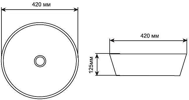 Раковина накладная Aquanet Smart-1 42 273685 белая купить в интернет-магазине Sanbest