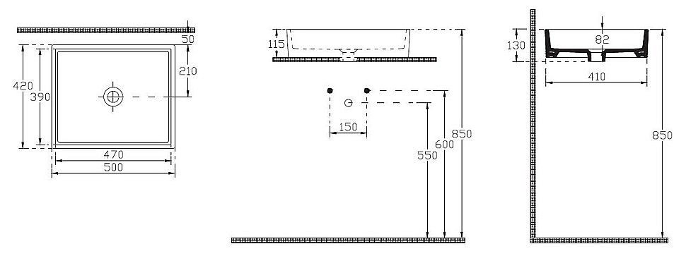 Раковина ISVEA Purita 50 10PL66050SV белая купить в интернет-магазине Sanbest