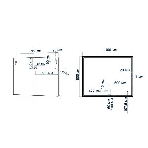 Зеркало с подсветкой ART&MAX AREZZO 100x80 хром в ванную от интернет-магазине сантехники Sanbest
