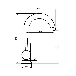 Смеситель для раковины Dorff Logic D3002101SS сталь купить в интернет-магазине сантехники Sanbest