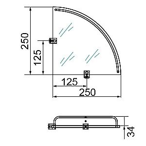 Полка Veragio Gifortes VR.GFT-9031.BR купить в интернет-магазине сантехники Sanbest