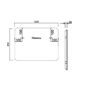 Зеркало LED Vincea VLM-3VC120-2 120×80 в ванную от интернет-магазине сантехники Sanbest